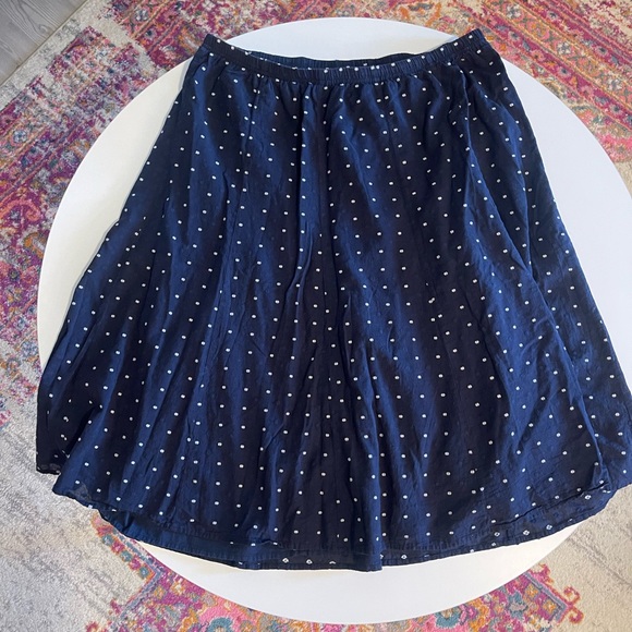 CJ Banks Dresses & Skirts - CJ Banks Navy w/White Embroidery Midi Skirt